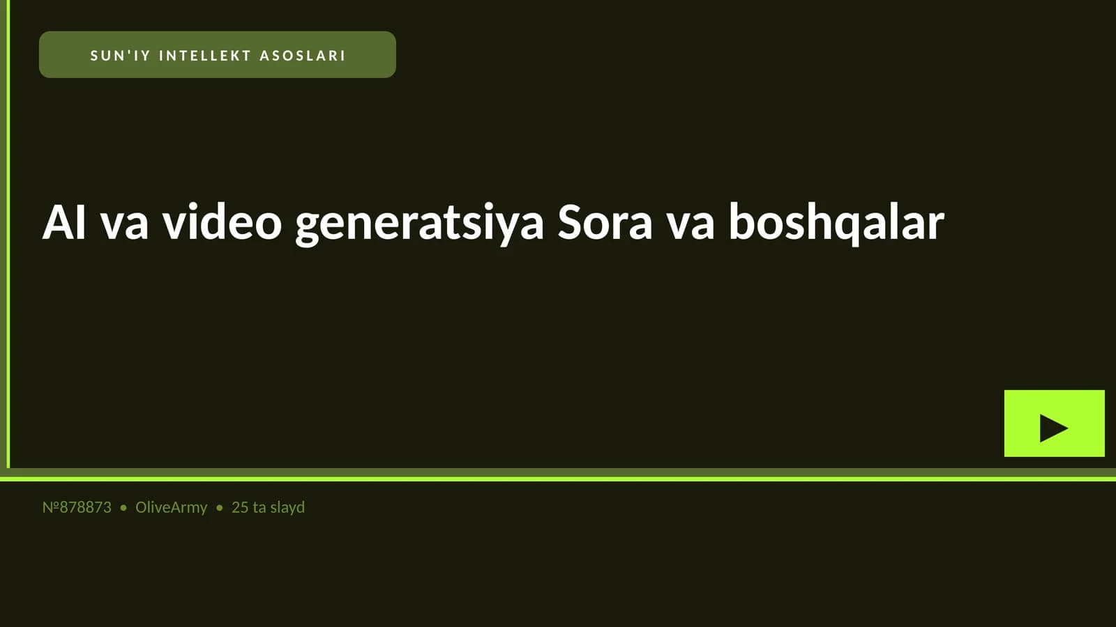 SUN'IY INTELLEKT ASOSLARI