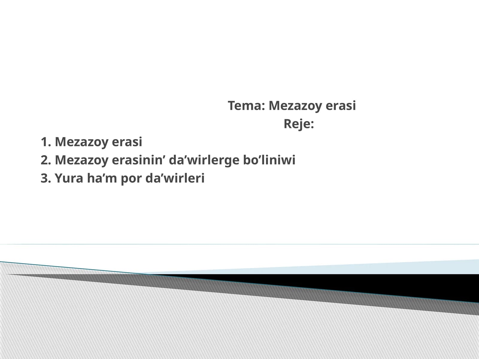 Mezazoy erasi