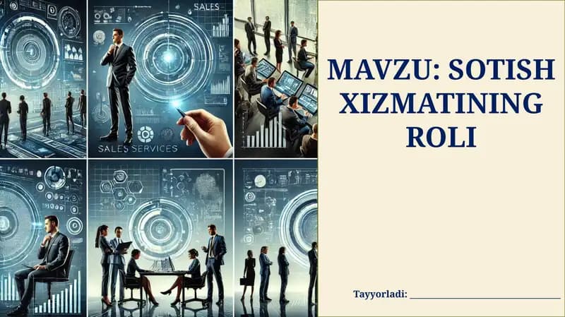 SOTISH XIZMATINING ROLI