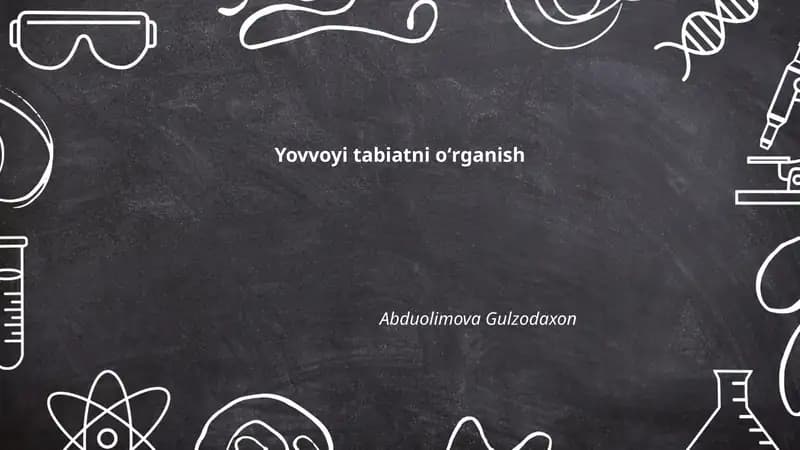 Yovvoyi tabiatni oʻrganish