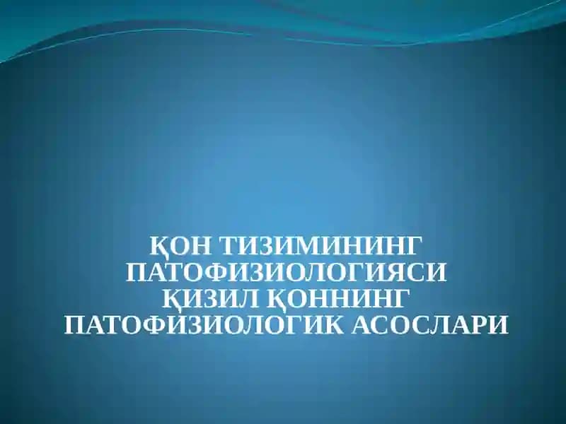 Қон Тизимининг Патофизиологияси
