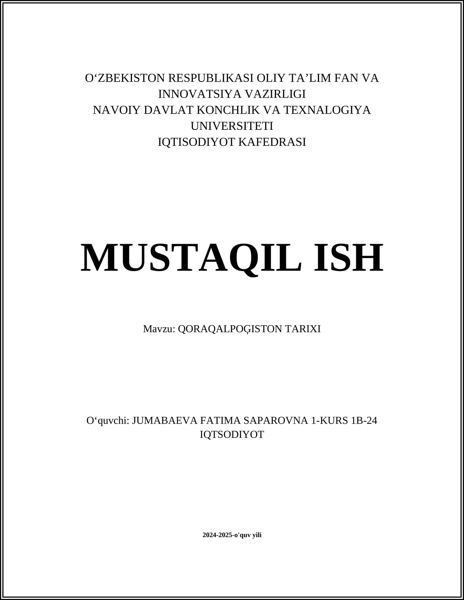 QORAQALPOĢISTON TARIXI