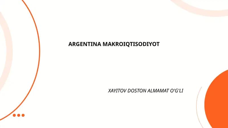 Argentina makroiqtisodiyot
