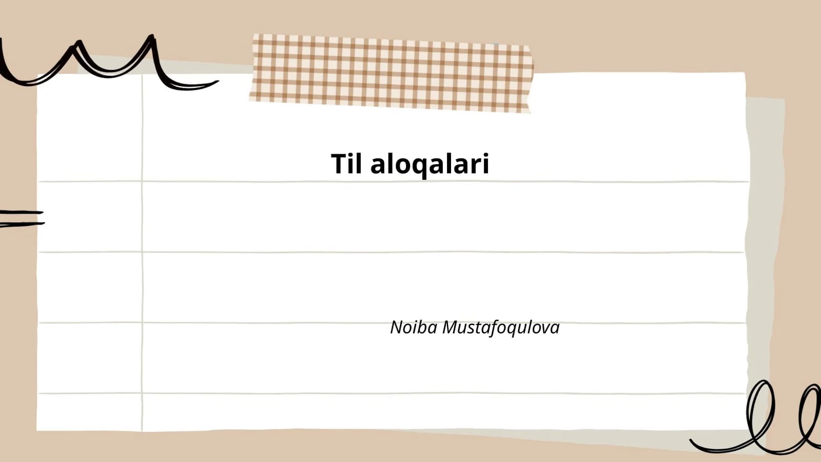 Til va madaniyat aloqalari