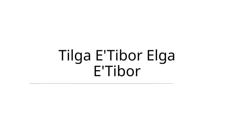 Tilga E'Tibor Elga E'Tibor