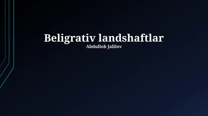 Beligrativ landshaftlar