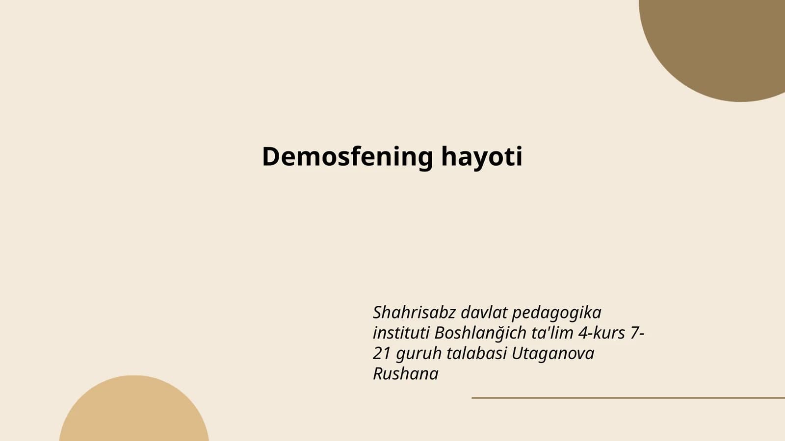 Demosfening hayoti