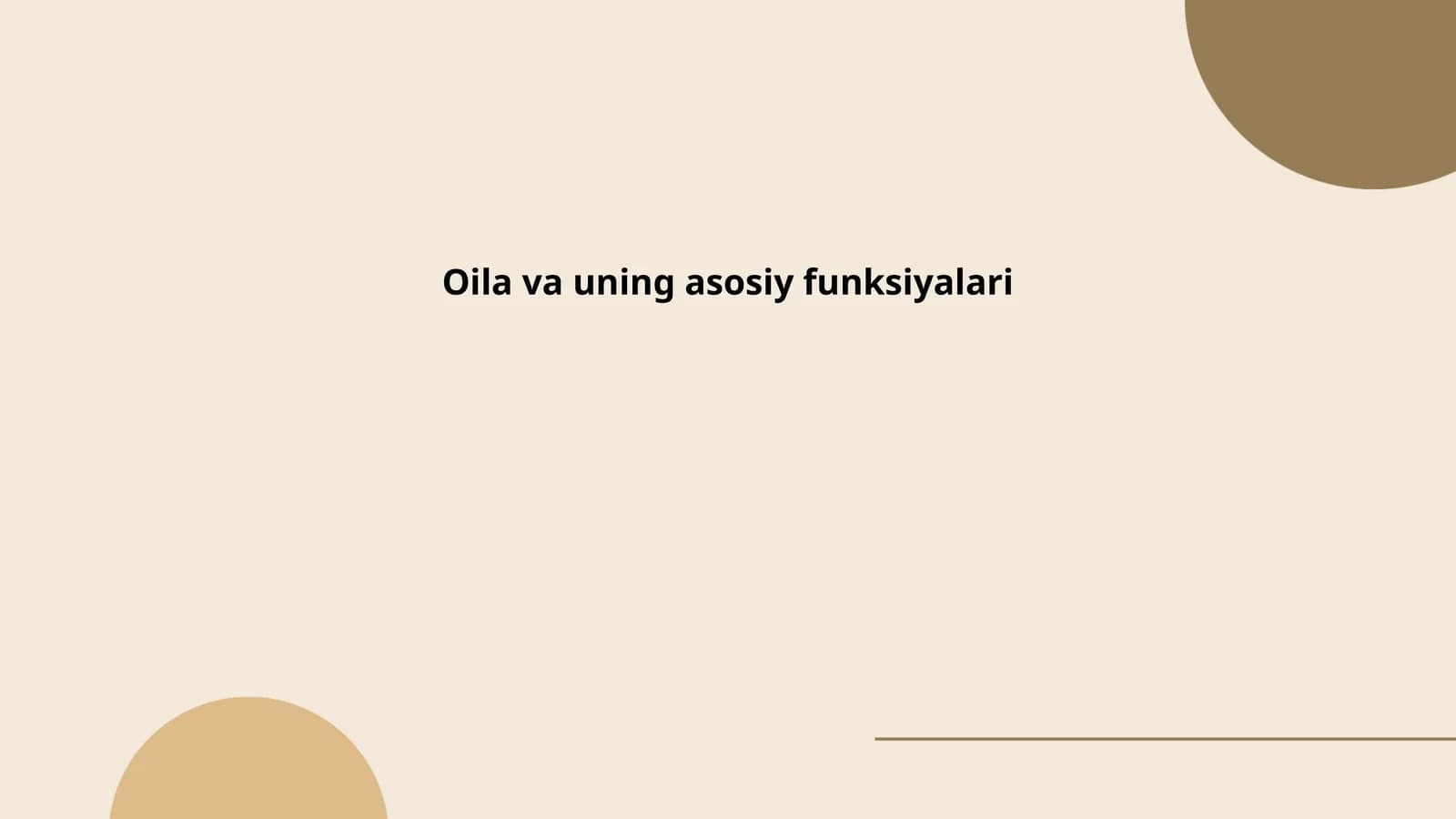 Oil va uning asosiy funksiyalari