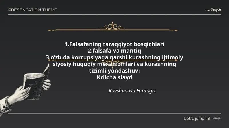 Falsafaning taraqqiyot bosqichlari