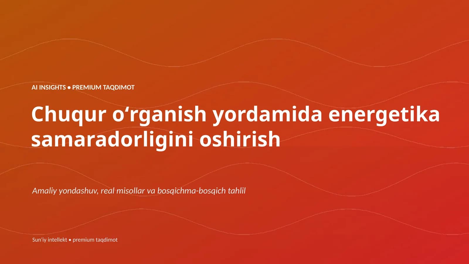 AI INSIGHTS • PREMIUM TAQDIMOT