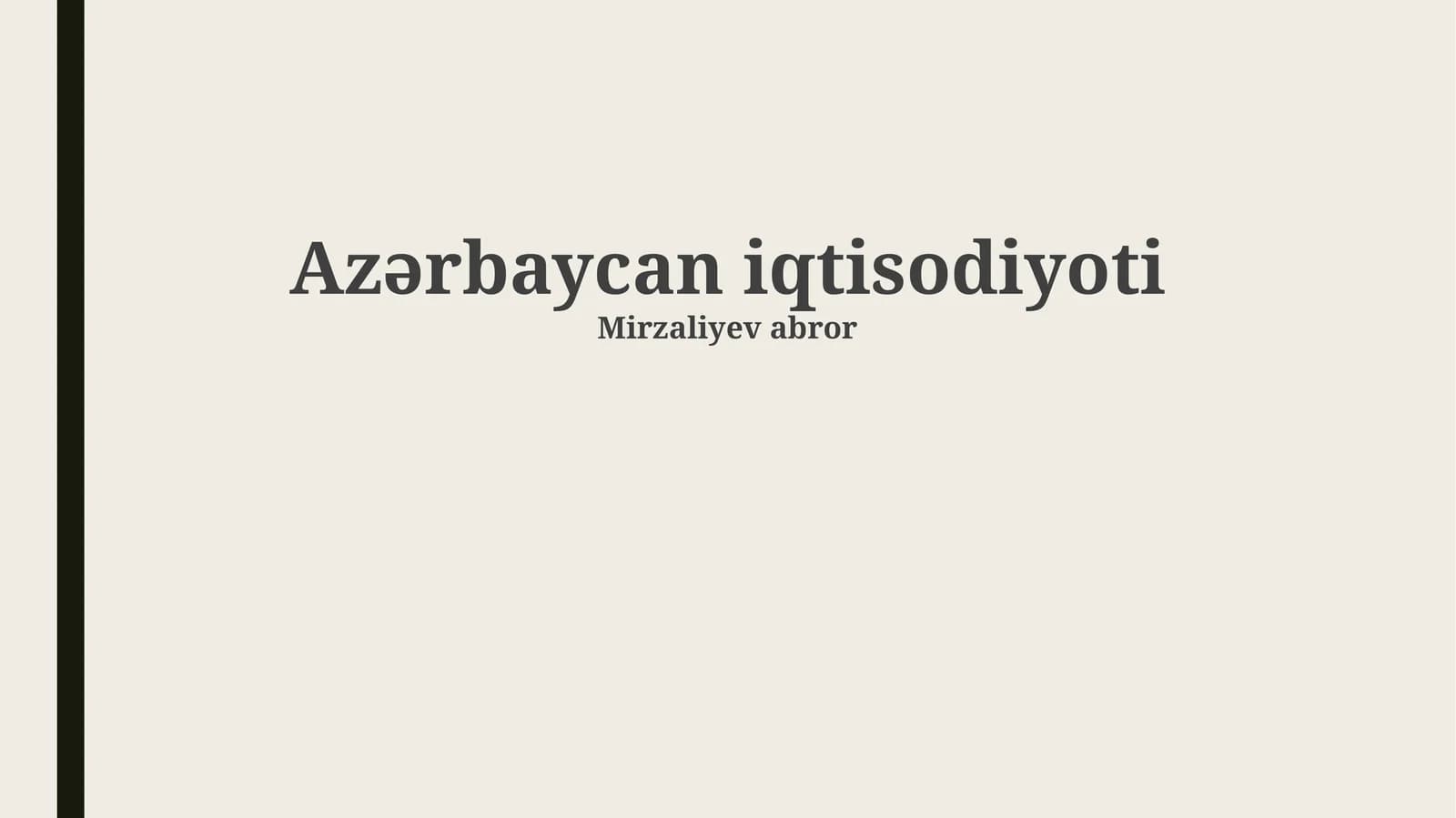 Ozarbayjon iqtisodiyoti