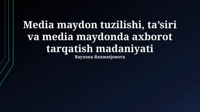 OAVning ta'siri