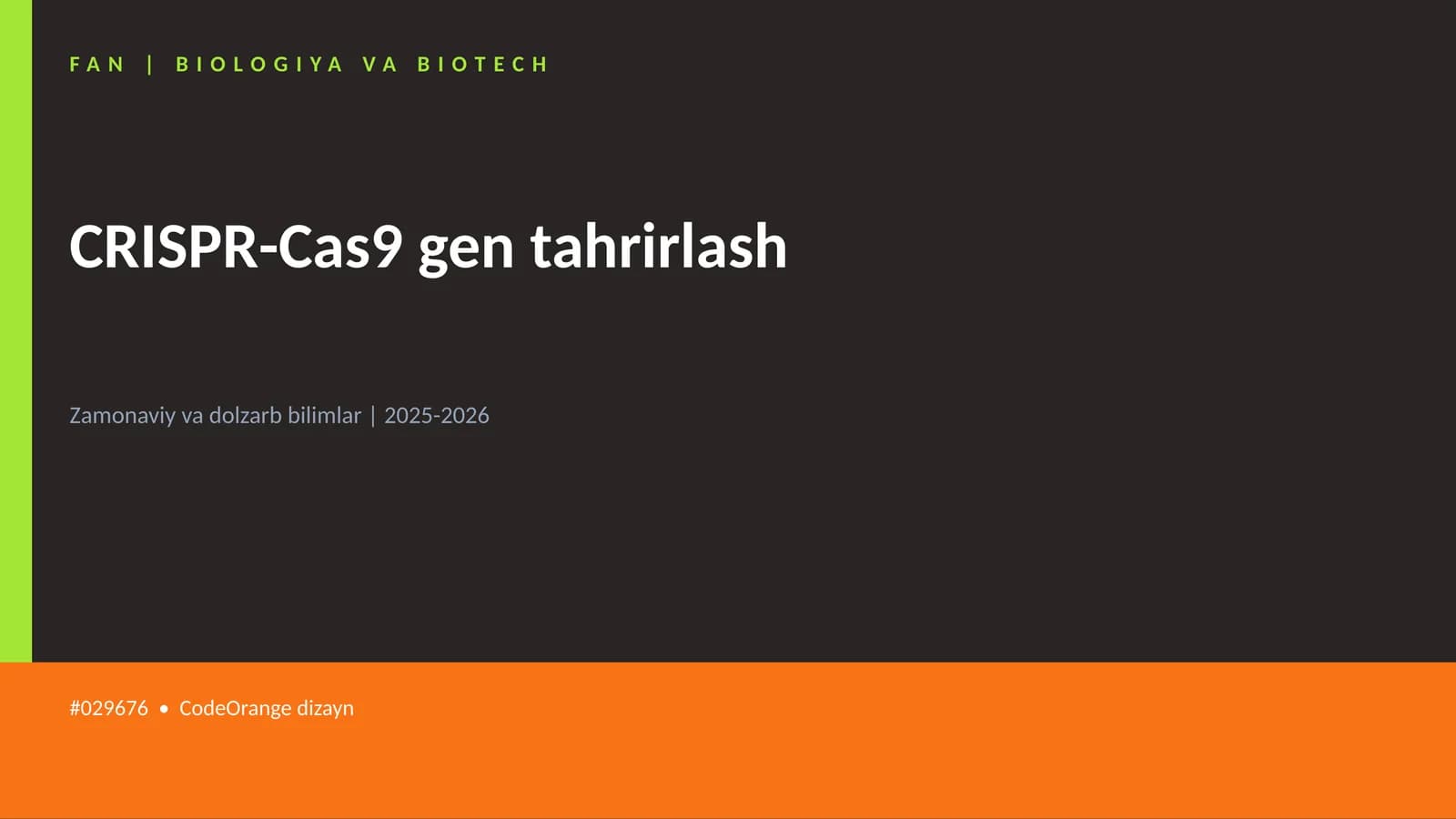 CRISPR-Cas9 gen tahrirlash