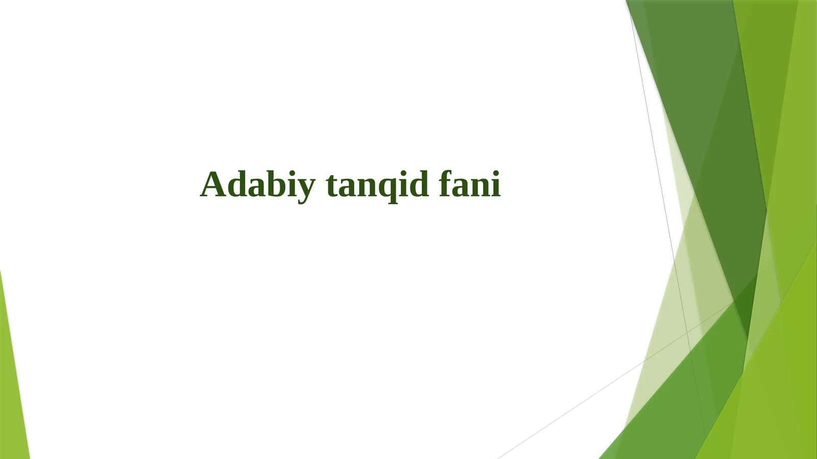 Adabiy tanqid fani