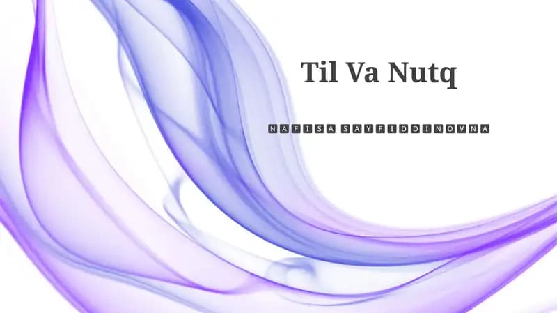 Til va Nutq