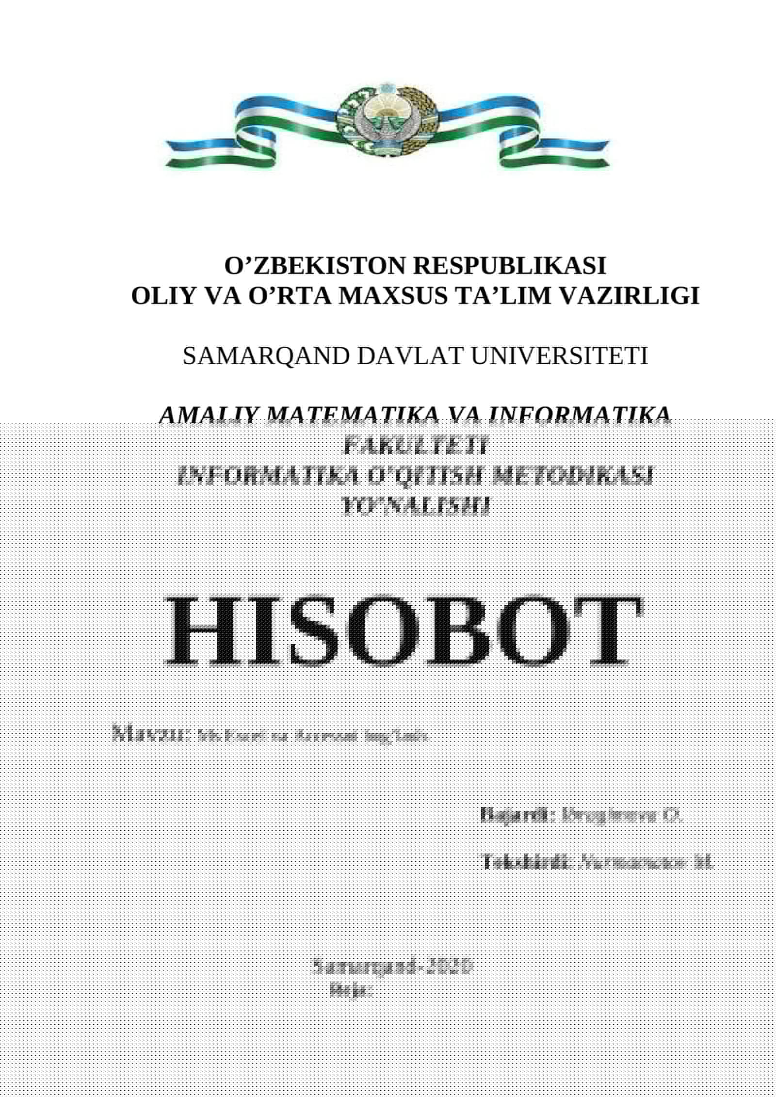 Ms Excel va Accessni bog‘lash