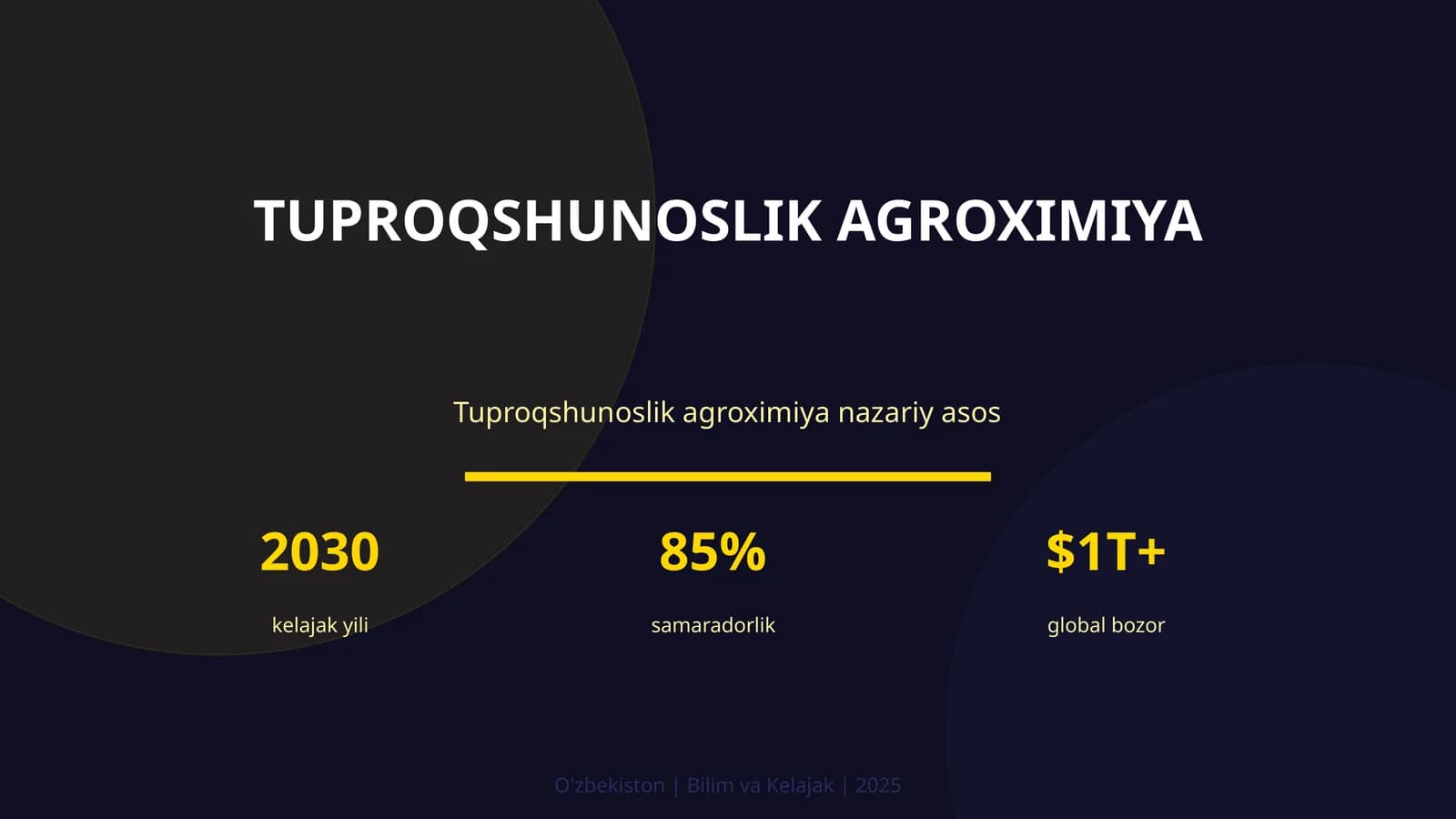 Tuproqshunoslik agroximiya