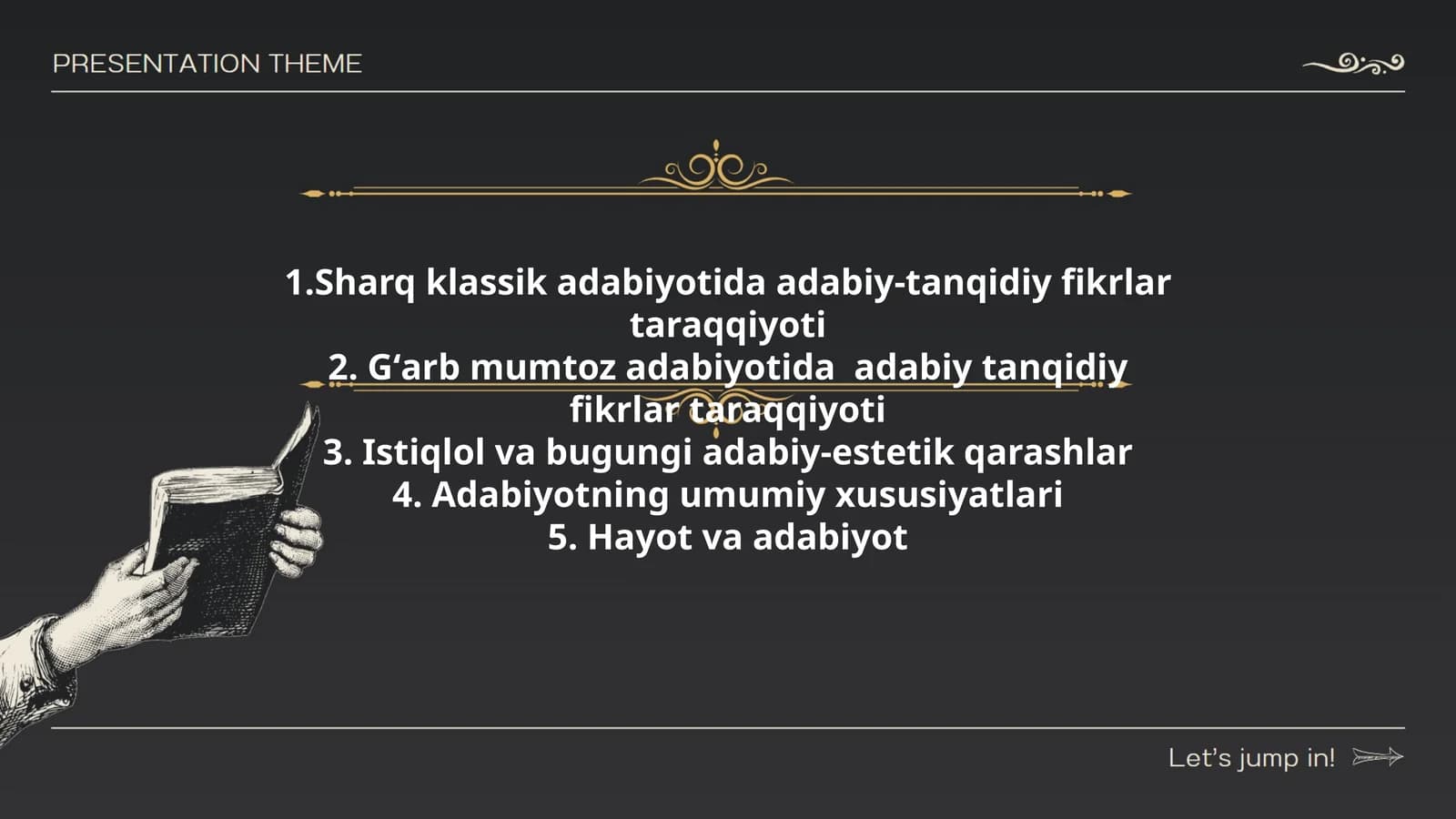 Adabiyotning umumiy xususiyatlari
