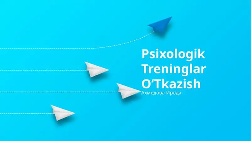 Psixologik Treninglar OʻTkazish
