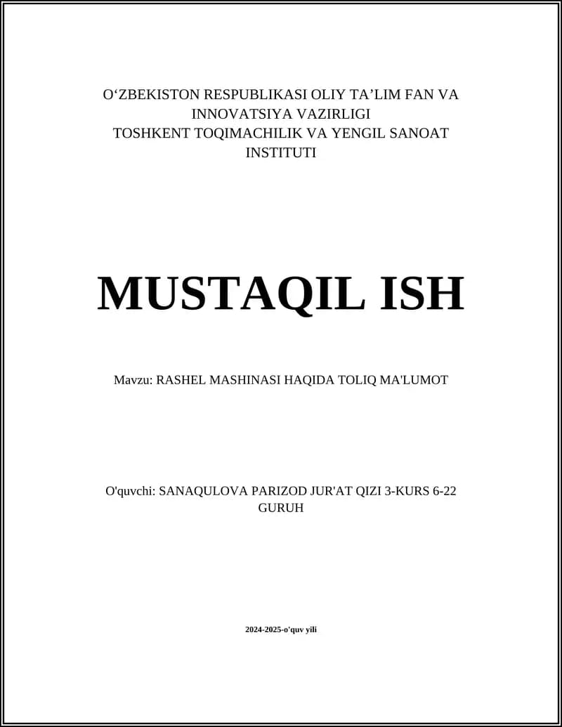 Rashel Mashinasi