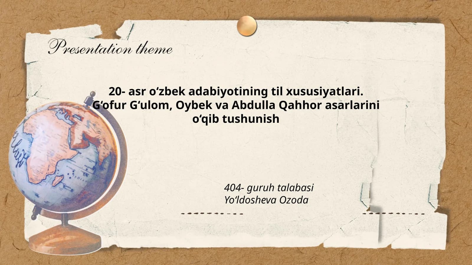20-asr O‘zbek adabiyoti va til taraqqiyoti