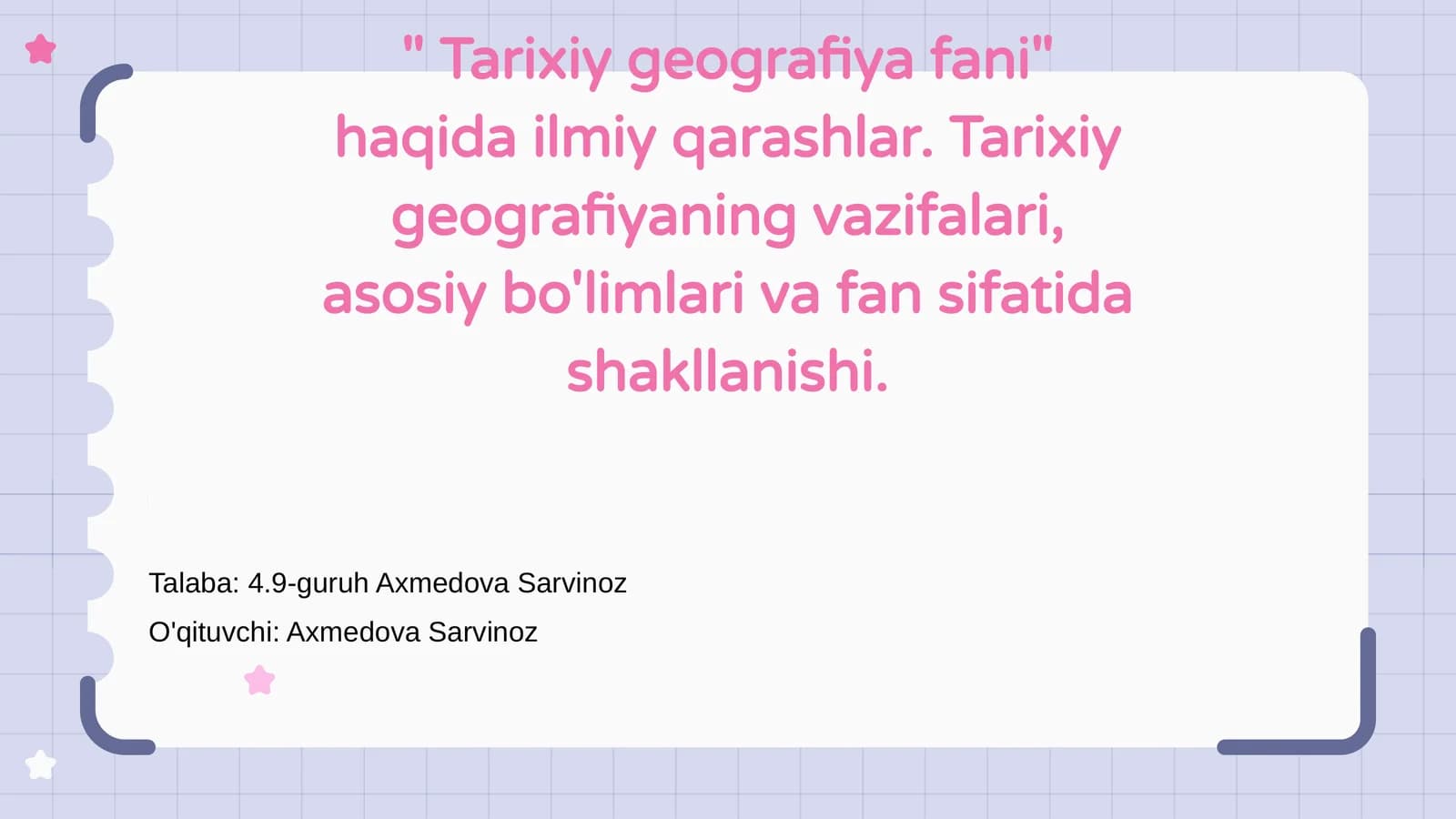 Tarixiy Geografiya Fanining Asoslari