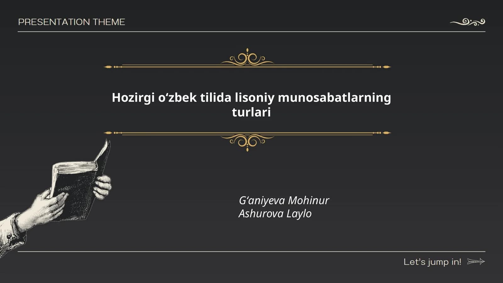Hozirgi oʻzbek tilida lisoniy munosabatlarning turlari