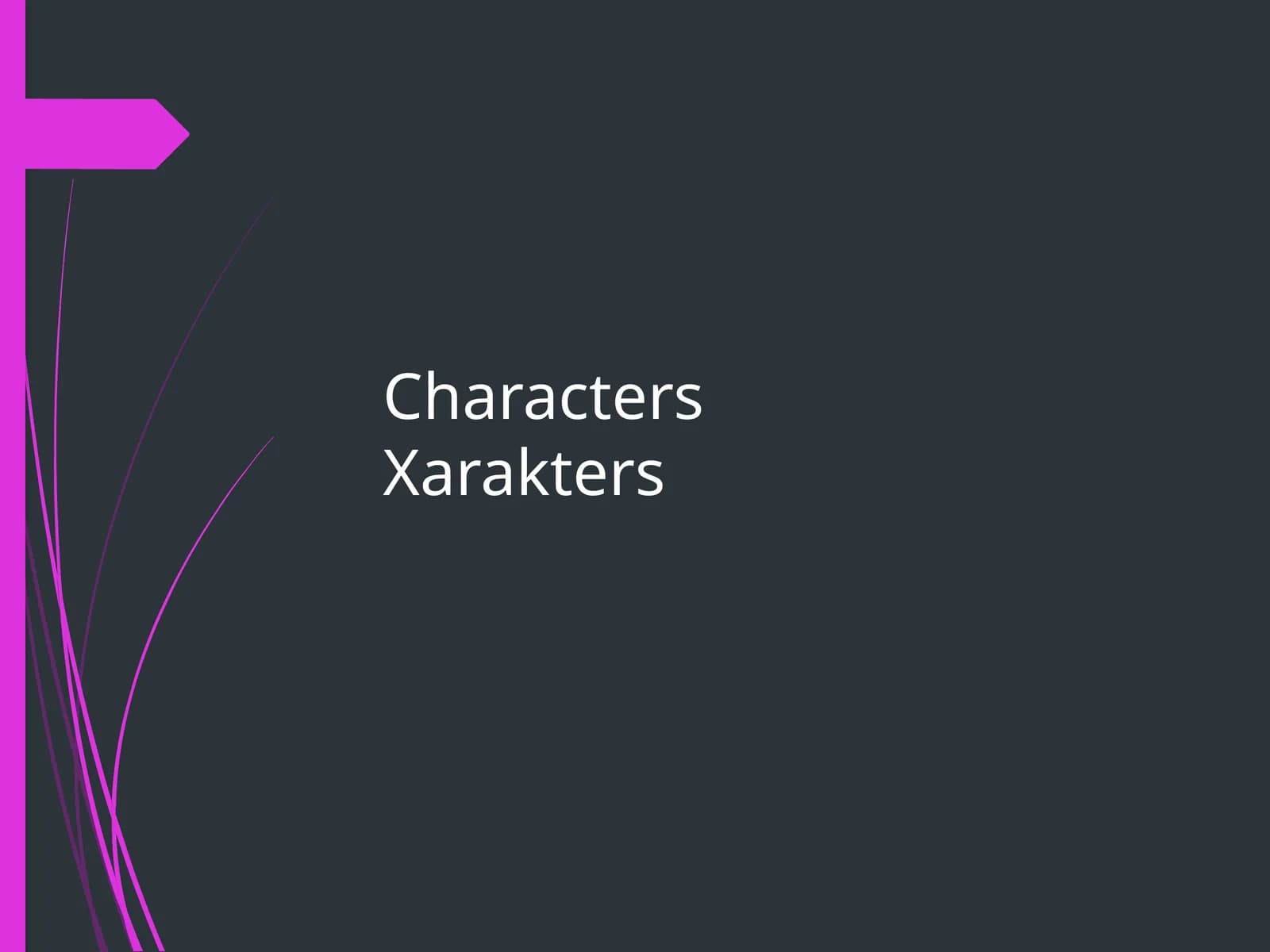 CharactersXarakters