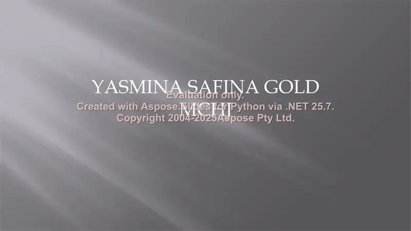 YASMINA SAFINA GOLD MCHJ Amaliy HISOBOT