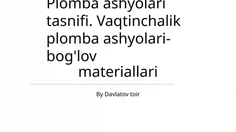 Polimerli to'ldirgichlar