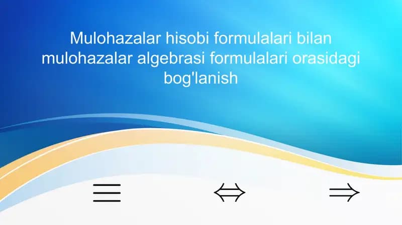 Ehtimollik hisoblash va ehtimollik algebrasiga kirish