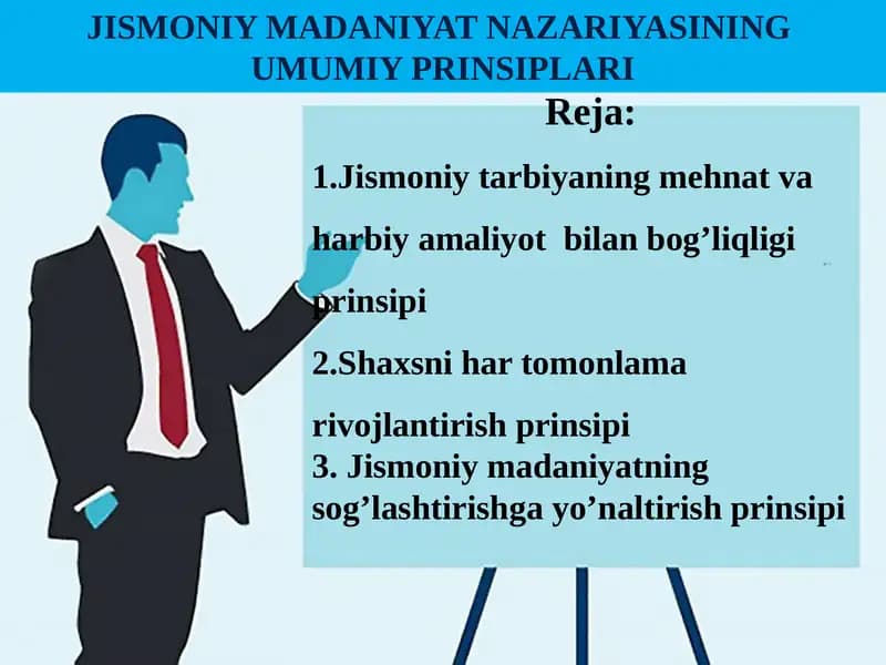 Jismoniy madaniyatning tamoyilida prinsiplar