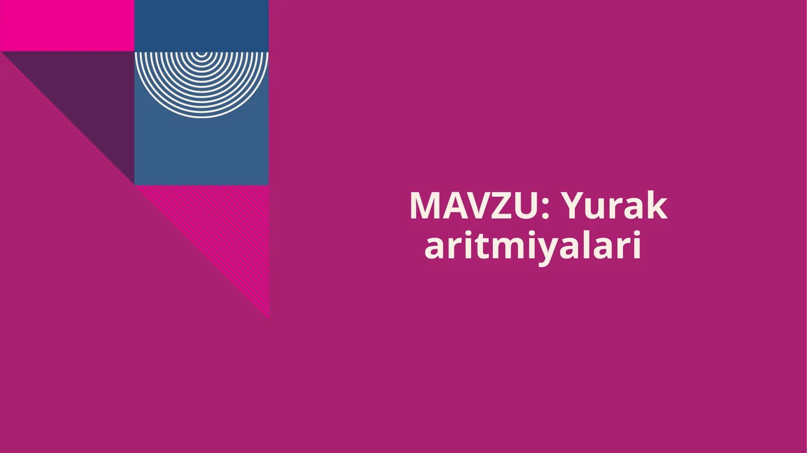 Yurakaritmiyalarini davolash prinsiplari