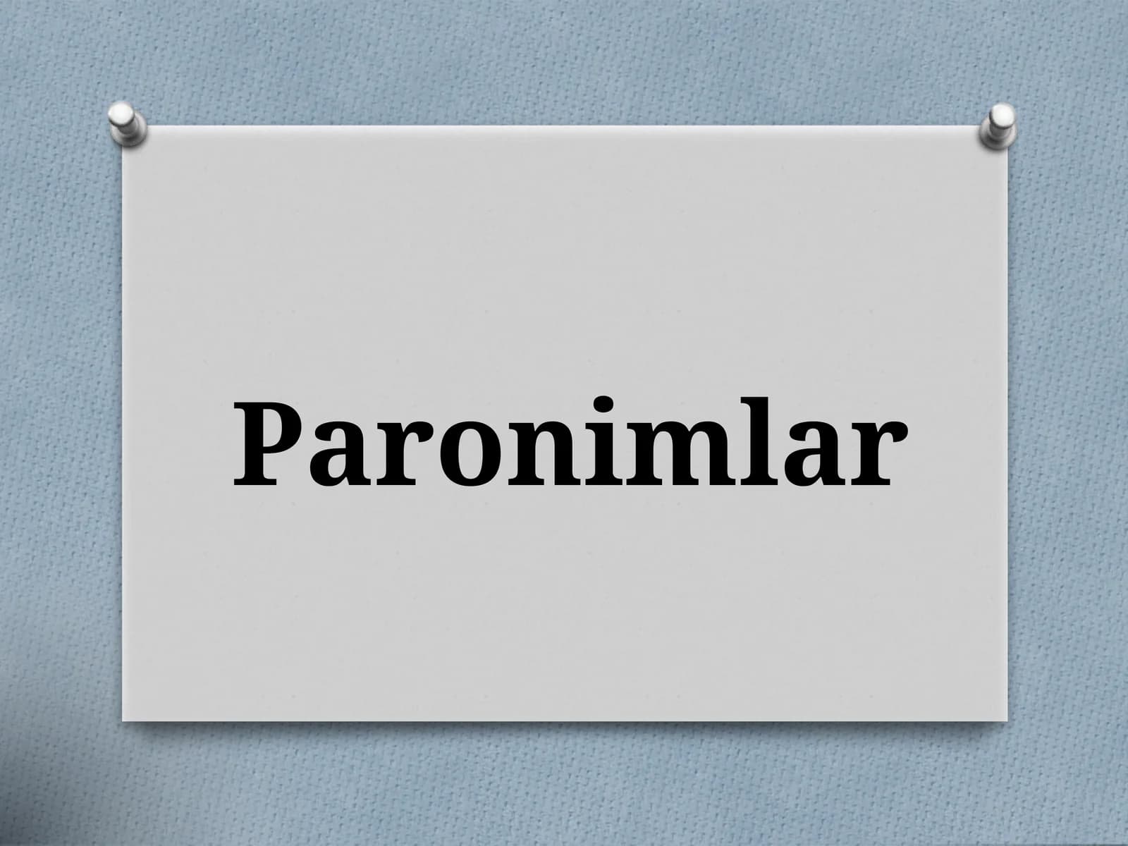 Paronimlar