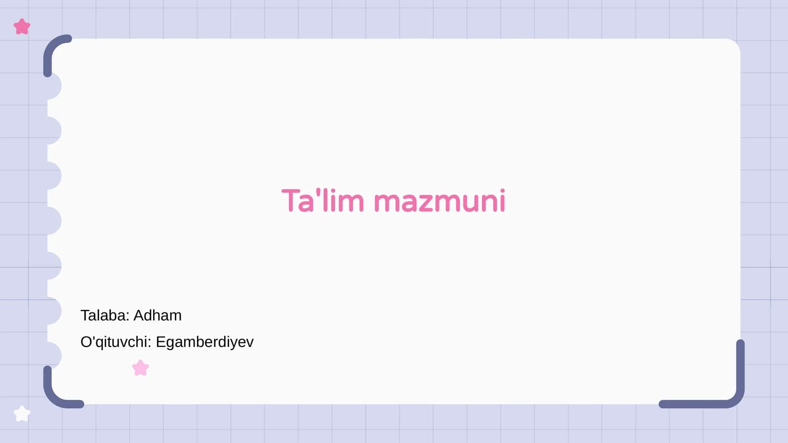 Ta'lim mazmuni