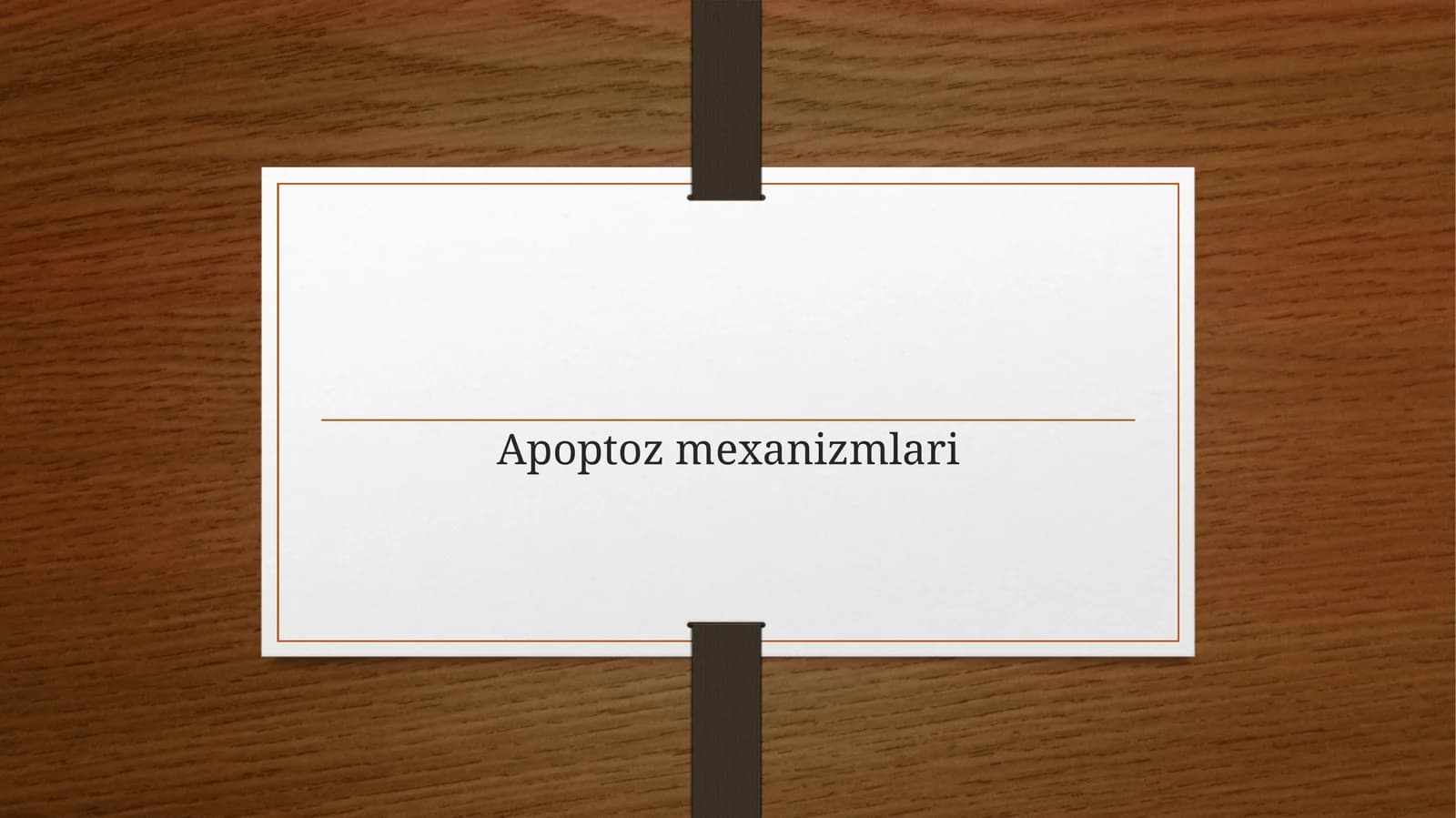 Apoptoz mexanizmlari