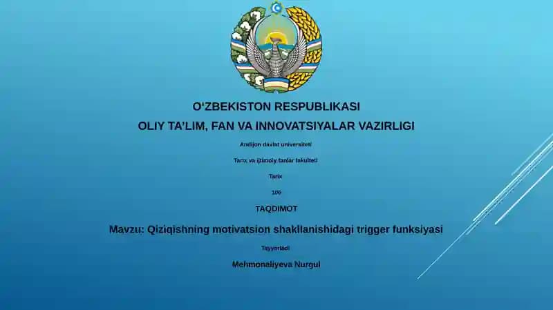 Qiziqishning motivatsion shakllanishidagi trigger funksiyasi