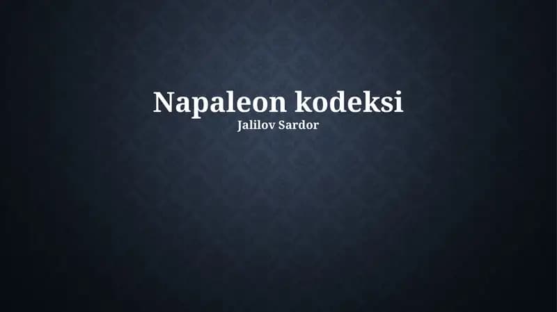 Napoleon Kodeksi
