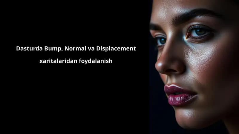 Dasturda bump, normal va displacement xaritalaridan foydalanish