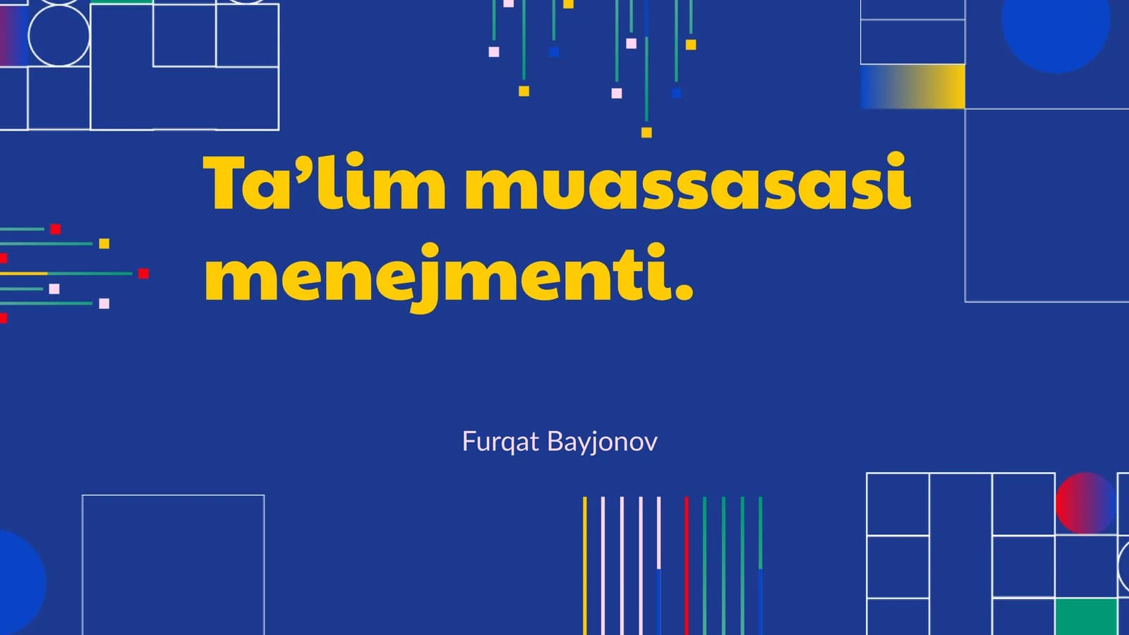 Ta’lim muassasasi menejmenti