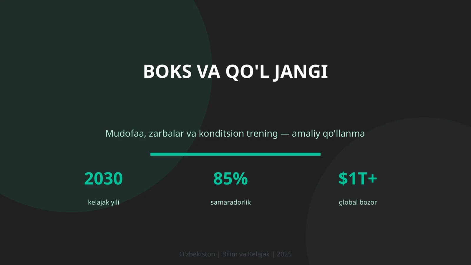 BOKS VA QO'L JANGI