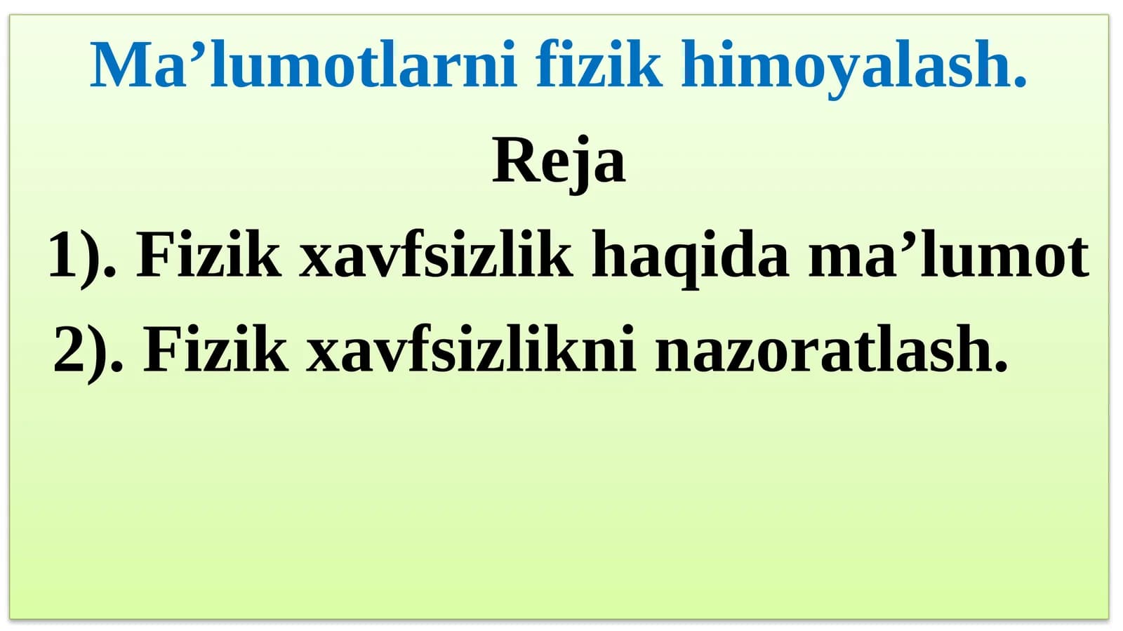 Fizik va himoya