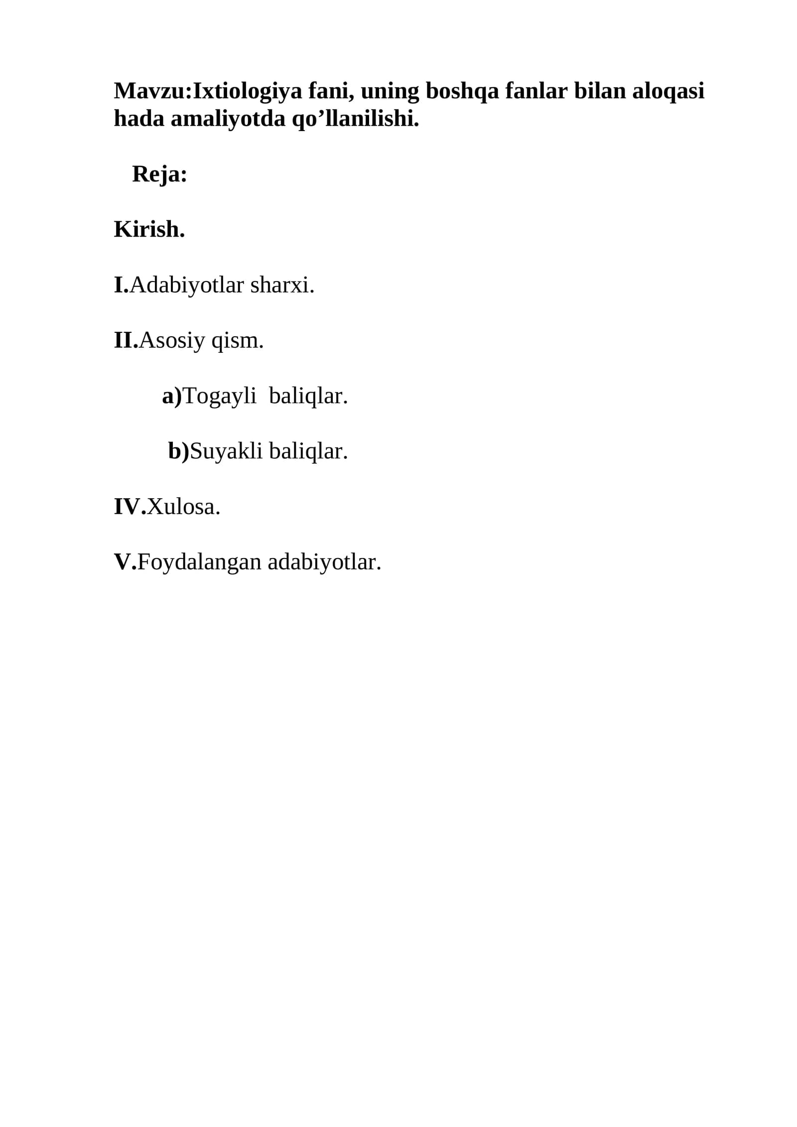 Ixtiologiya fani