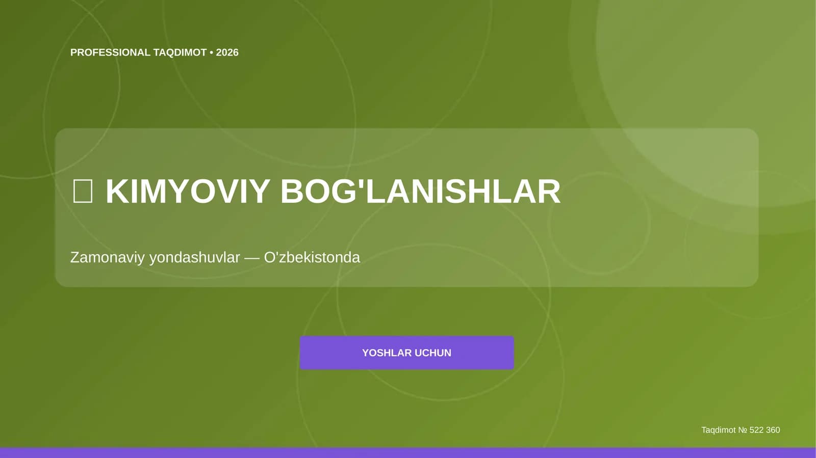 KIMYOVIY BOG'LANISHLAR
