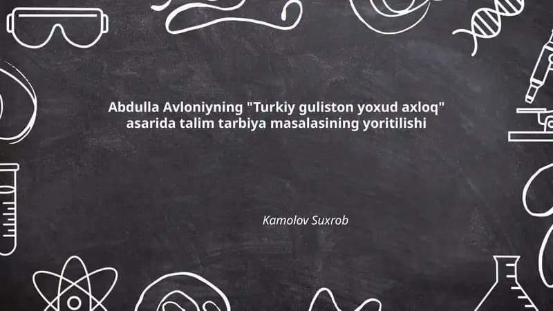 Turkiy guliston yoxud axloq