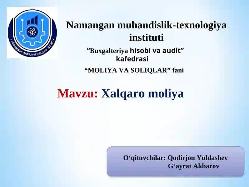 Xalqaro moliya