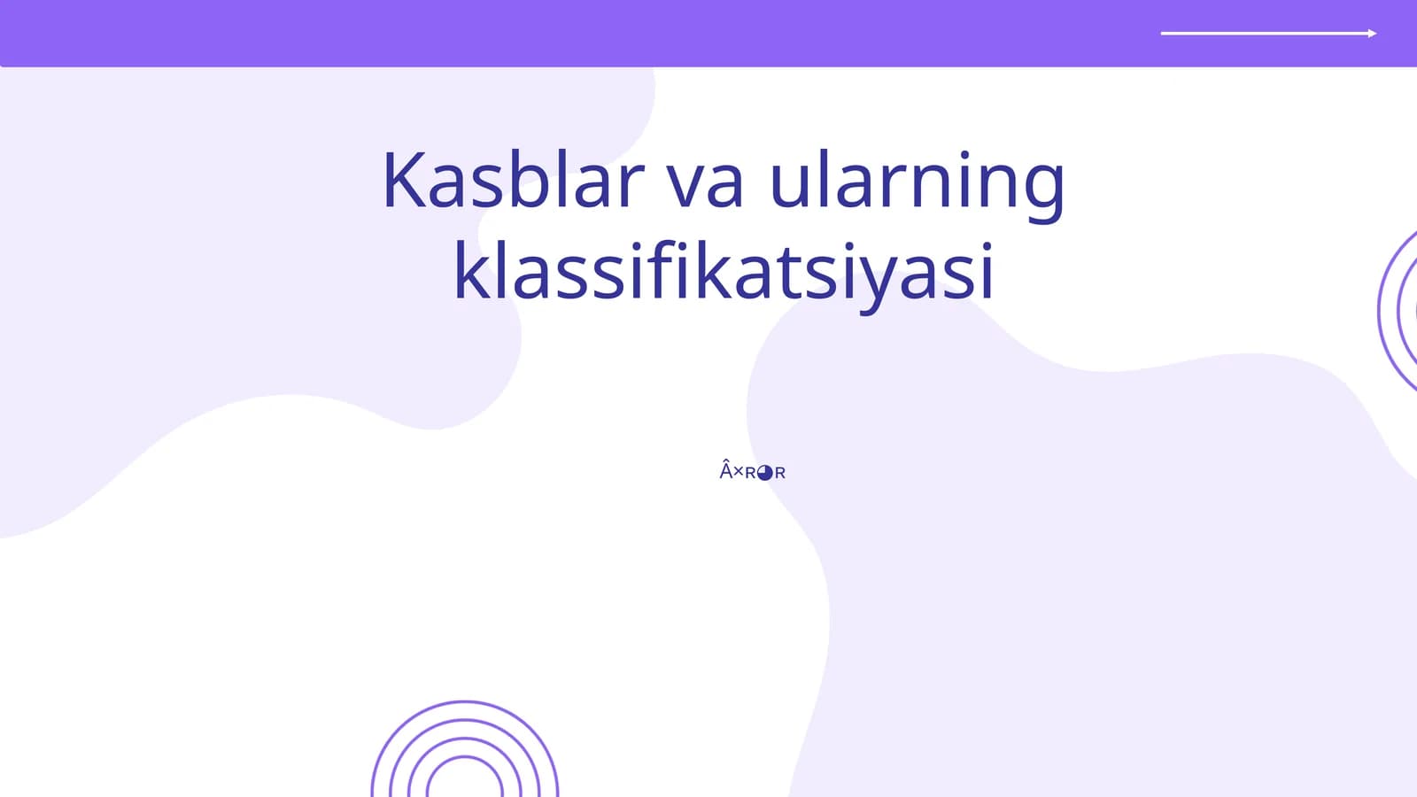 Kasblar va ularning klassifikatsiyasi