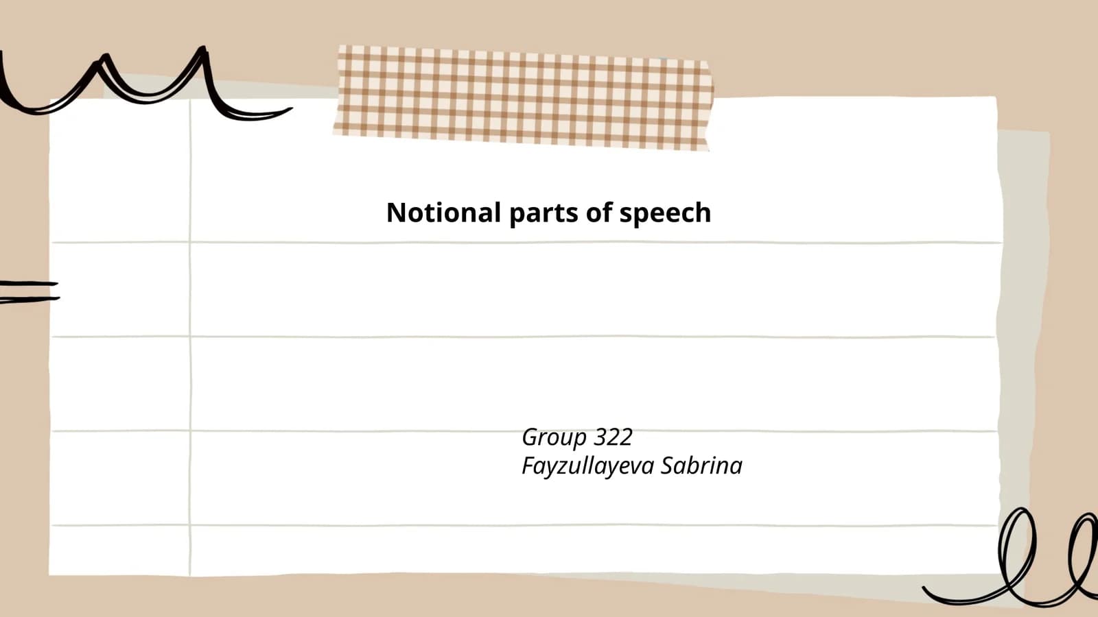 Notional parts of speech