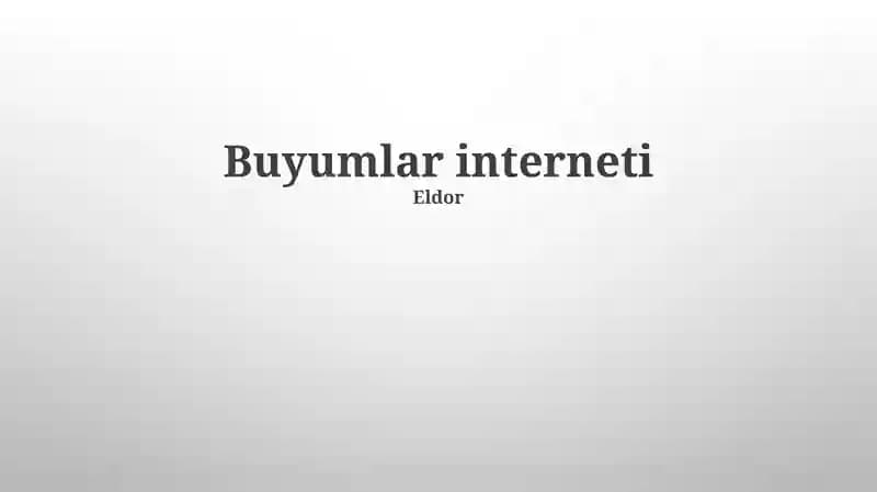 IoT Ilovalari va Qo'llanilishi