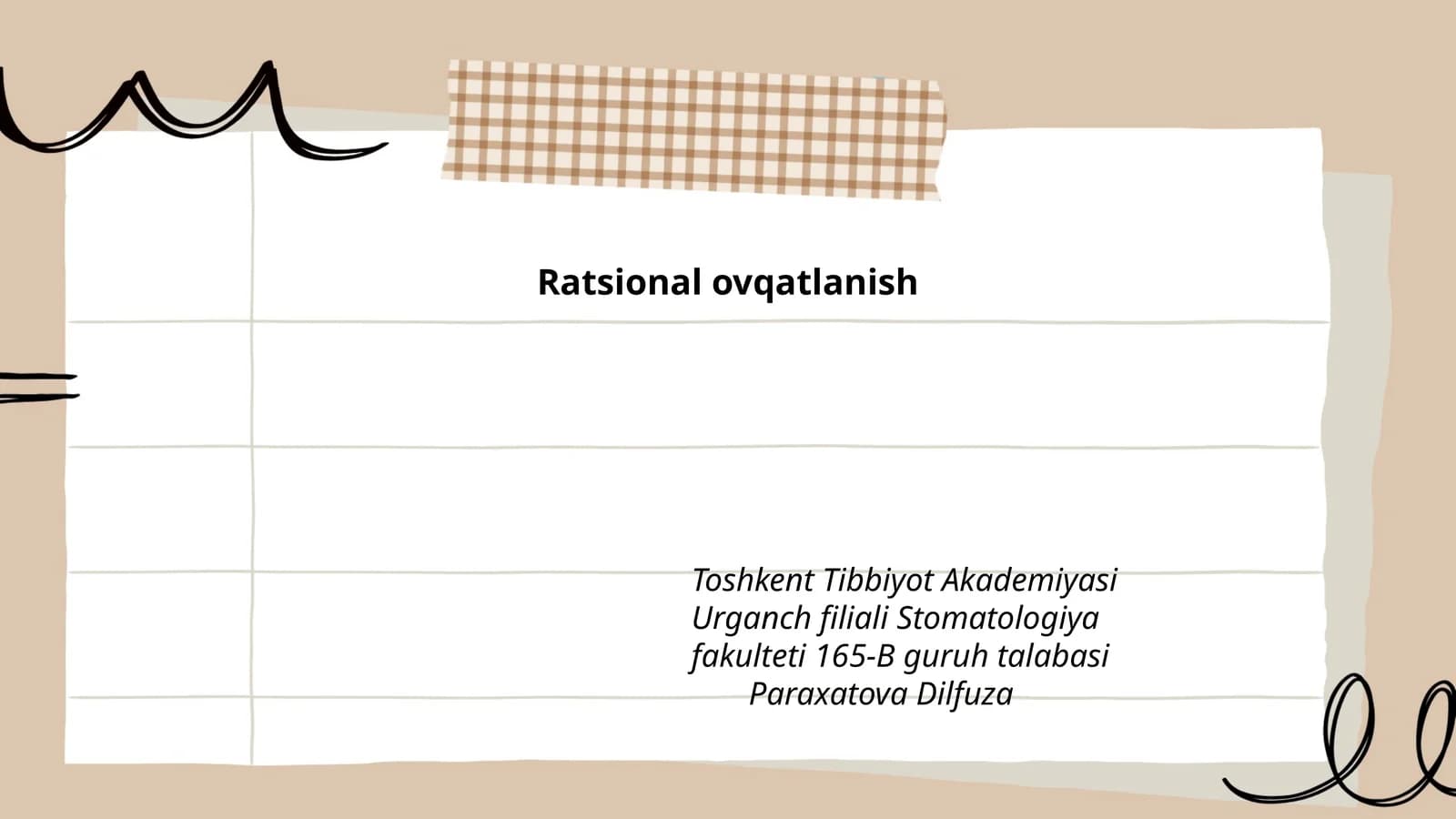 Ratsional ovqatlanish